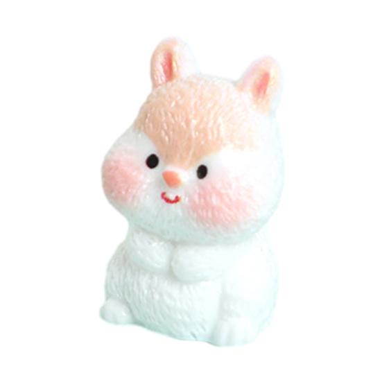 2 Pcs Mini Hamster Figures Cake Toppers Cute Miniature Resin Mouse Animal Figurines D
