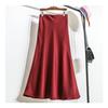 Women's High-Waisted A-Line Satin Skirt, Slimming Tall Fit - 2025 Summer Collection