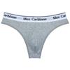 Men's Sexy Cotton Thong Low Waist Leak Hip Sports Panties Men Underwear with Convex Groove