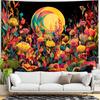 Fantasy Moonlit Flower Scenery Digital printing polyester wall hanging tapestry decorative Living room bedrooms background gift