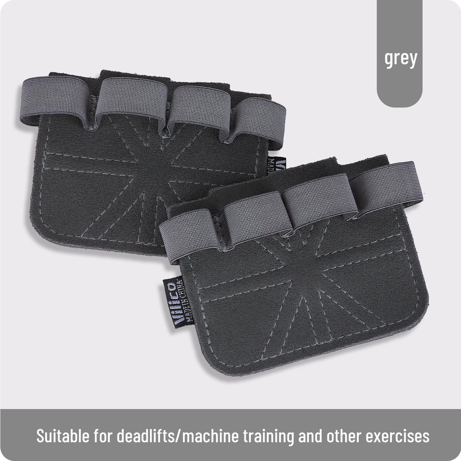 

Sports Fitness Anti-Slip Strength Training Gloves, Cowhide Palm Protector for Pull-Ups, Weightlifting, and Deadlift Assistance. One Size