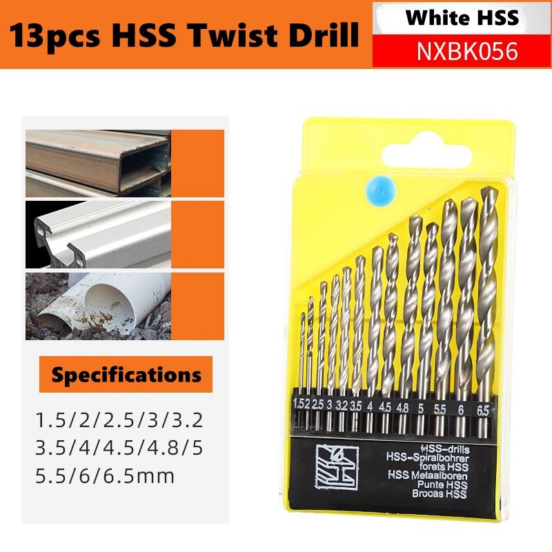 Metric Drill Bits Set Tip Work for Glass Metal Tile Concrete Electric Drill Screwdriver Drilling Reaming Masonry Drill Bits