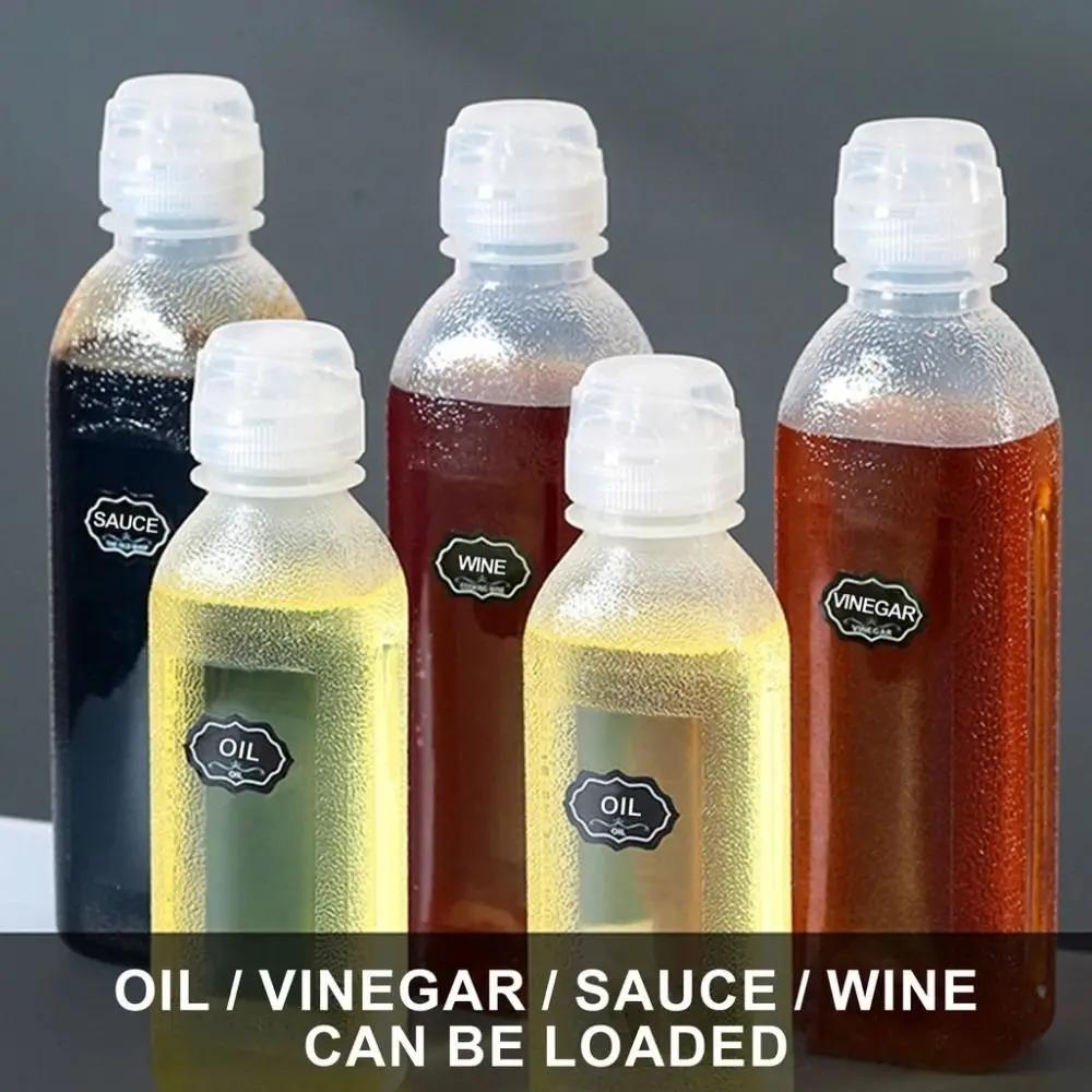 Durable 300/500ML Oil Bottle with Lid Leak-proof Ketchup Salad Dispenser Multipurpose Sauce Squeeze Bottle