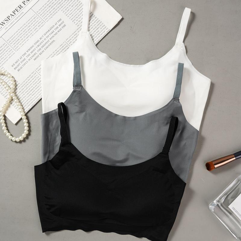 Summer Women Push Up Ice Silk Seamless Bra Padded Underwear Thin Bras Lingerie Bralette