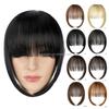 Straight Air Through Blunt Fringe with Clip Bangs Synthetic Hair Extension Heat Resistant Bangs Clip Natural Hairpiece