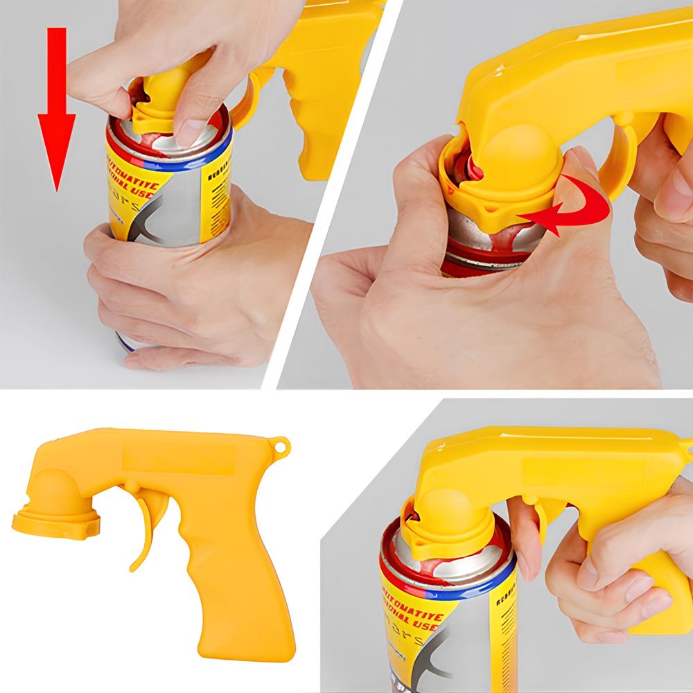 Spray Adapter Paint Care Aerosol Film Gun Handle Full Grip Trigger Maintenance Tools Locking Ring Automotive Parts Convenient