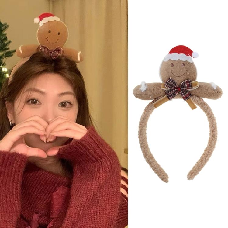 Fashion Plush Winter Headwear Kids Christmas Hairband Christmas Tree Headpiece for Women and Children