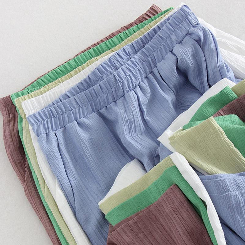 Streamgirl Women Summer Pants Sets 2 Pieces Crop Tops And Wide Leg Pants White Chiffon Thin Two Pieces Pant Sets Women's Suits