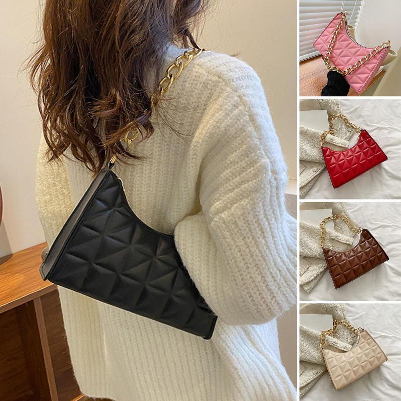 Umhängetasche, One-Shoulder, klassische Kettenstruktur, glatter Reißverschluss, große Kapazität, dekorieren, tragbar, modisch, Luxus, Nischenkette, Handtasche, Damen-Accessoire