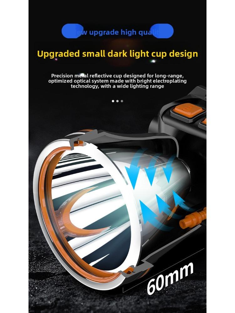 Outdoor Long Range, Strong Light Power, Ultra Bright Fishing Head Night Fishing Wearable Headlight Lithium Induction Flashlig