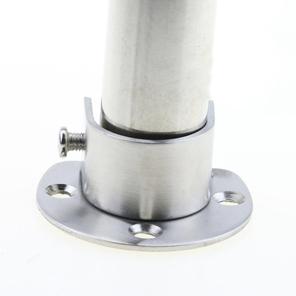 Heavy Duty Wardrobe Bracket U-Shaped Rod Holder Closet Rod End Support Rod Socket Flange Rod Holder