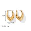 Stainless Steel Chunky Hoop Earrings for Women Teen 18K Gold Plated Hypoallergenic Thick Huggie Hoop Jewelry for Christmas Gifts
