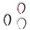 Edgy Spiked PU Headbands Unisex Punk Rock Hair Accessory For Concerts Daily Outfits
