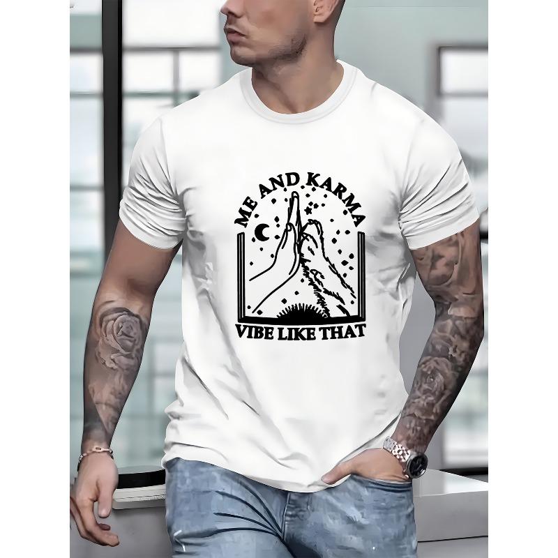 

Универсальная мужская футболка, Высококачественная модная повседневная с принтом, короткий рукав, Трендовый топ S белый