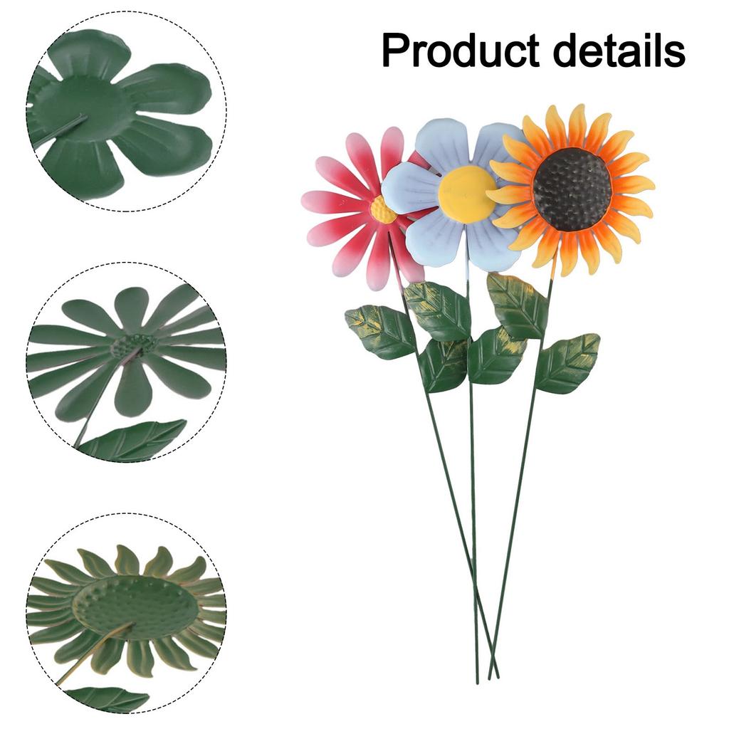 Large Metal Flower Ornament Outdoor Decoration Sculpture Intricate Design