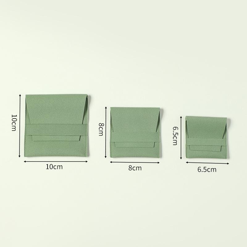 Microfiber Double-Sided Snap Jewelry Bag – Anti-Oxidation Storage for Necklaces & Pendants