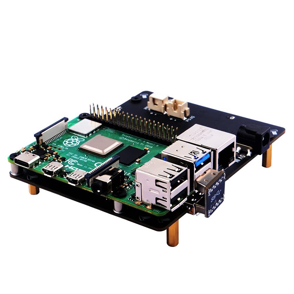 GeeekPi X825 SATA Expansion Board with UASP Support Compatible with Raspberry Pi 4 Model B V2.0 2.5-inch HDD/SSD – (1GB/2GB/4GB/8GB Support)
