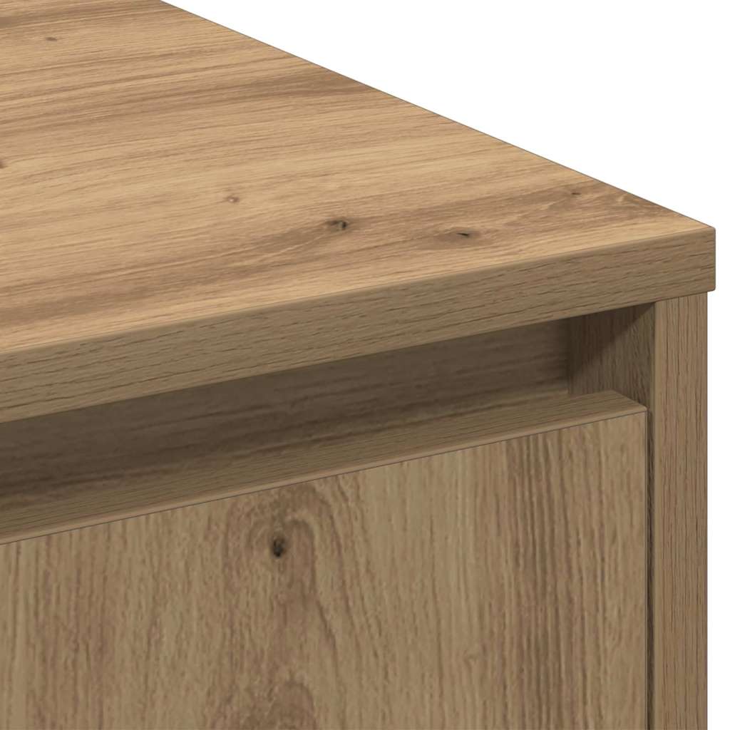 LED Sideboard in Artisan Oak Finish 71 x 34.5 x 75 cm