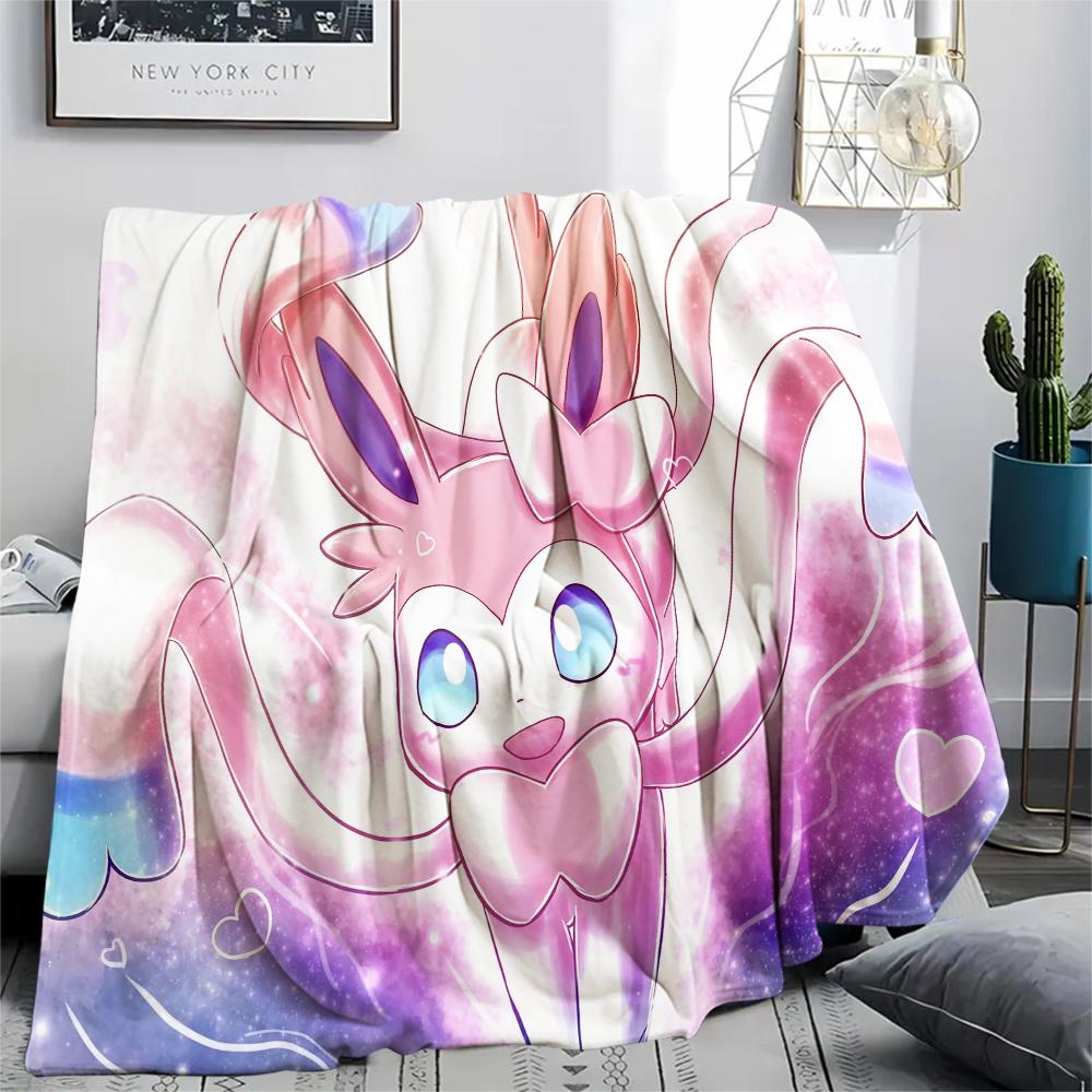 

Pokémon Eevee pattern Flannel Blanket, High quality Comfortable for All Seasons, Home Decor, Warmth and Comfort, Perfect for Gifts. 80cm x 120cm