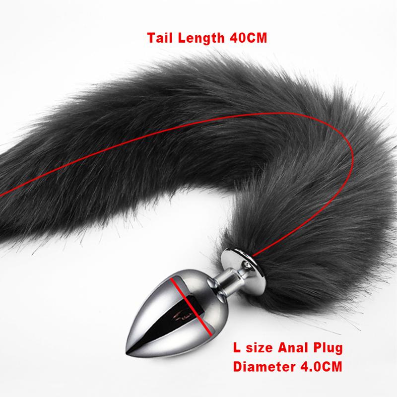 Sex Toys For Women 5Sizes Metal Butt Plug Fox Tail Intimates Accessorie Bdsm Anal Extender Dilator Erotic Games Goods For Adults