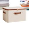 Large-capacity Cotton and Linen Clothing Storage Box, Zippered Garment Organizer, Foldable Wardrobe Drawer Storage Box
