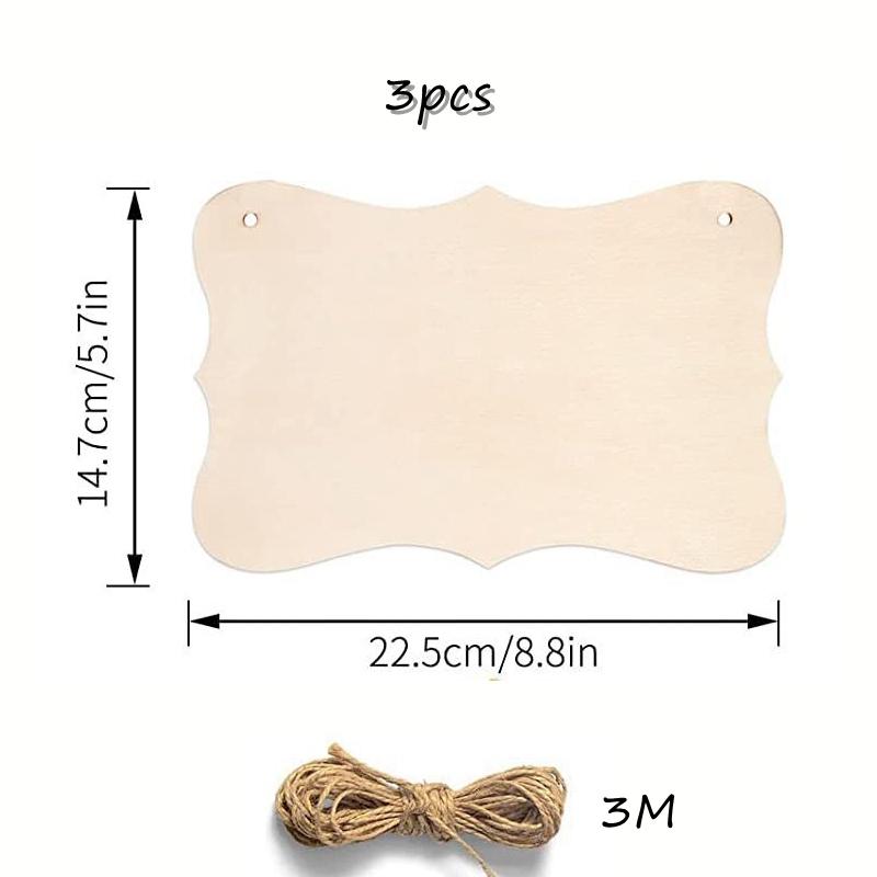 3pcs/set Wooden Door Hanging Ornament Multi DIY Paingting Pendants for Pet Home Door Hanging Decorations Kids DIY Crafts Supply