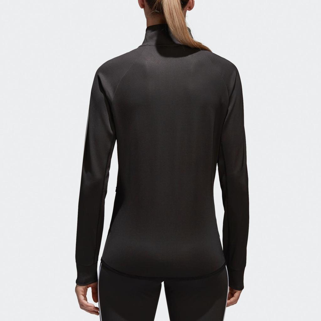 Adidas Training Knitted Striped Long Sleeve Jacket Women Jackets Black BK7680
