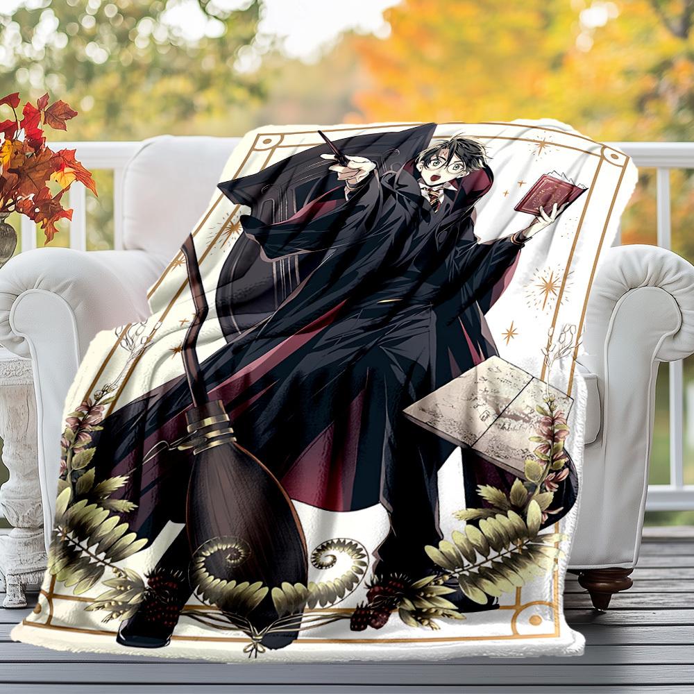 1pc magic broomstick wizard robe Outdoor Flannel Throw Blanket All Season Soft Warmth,Home Decor 1031244
