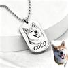 Photo Necklace Stainless Steel Engrave ID Dog Tag Army Pendant Chain For Woman Jewelry Personalized Necklace