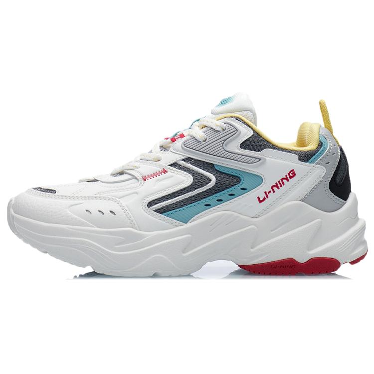 New LiNing Spacetime Cushioning Low Top Running Shoes Women's White Gray AGCR332-5