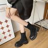 Super High Heel Martin Boots Women's Short Boots 2025 Spring and Autumn Thick-soled Elastic Boots Sleeve 9cm Height Increase Small Thin Boots