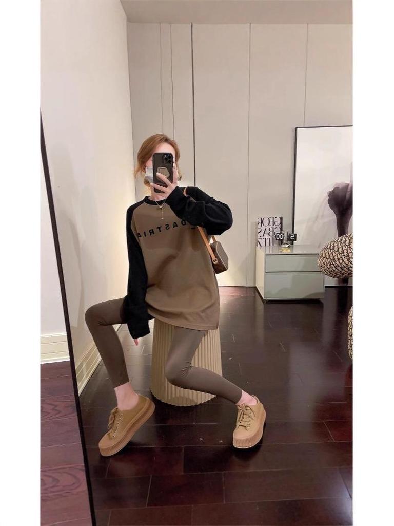 Plus Size Women’s Oversized Long Sleeve T-Shirt for Autumn/Winter – Warm, Versatile Base Layer
