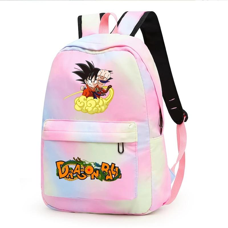 3Pcs/set Dragon Ball Colorful Backpack with Lunch Bag for Women Student Teenagers Rucksack Casual School Bags Sets