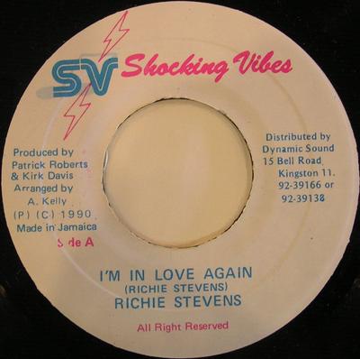 7-inch Plaat RICHIE STEPHENS - I'm In Love Again none Shocking Vibes 1990 Jamaica Reggae, Ska & Dub Gebruikt