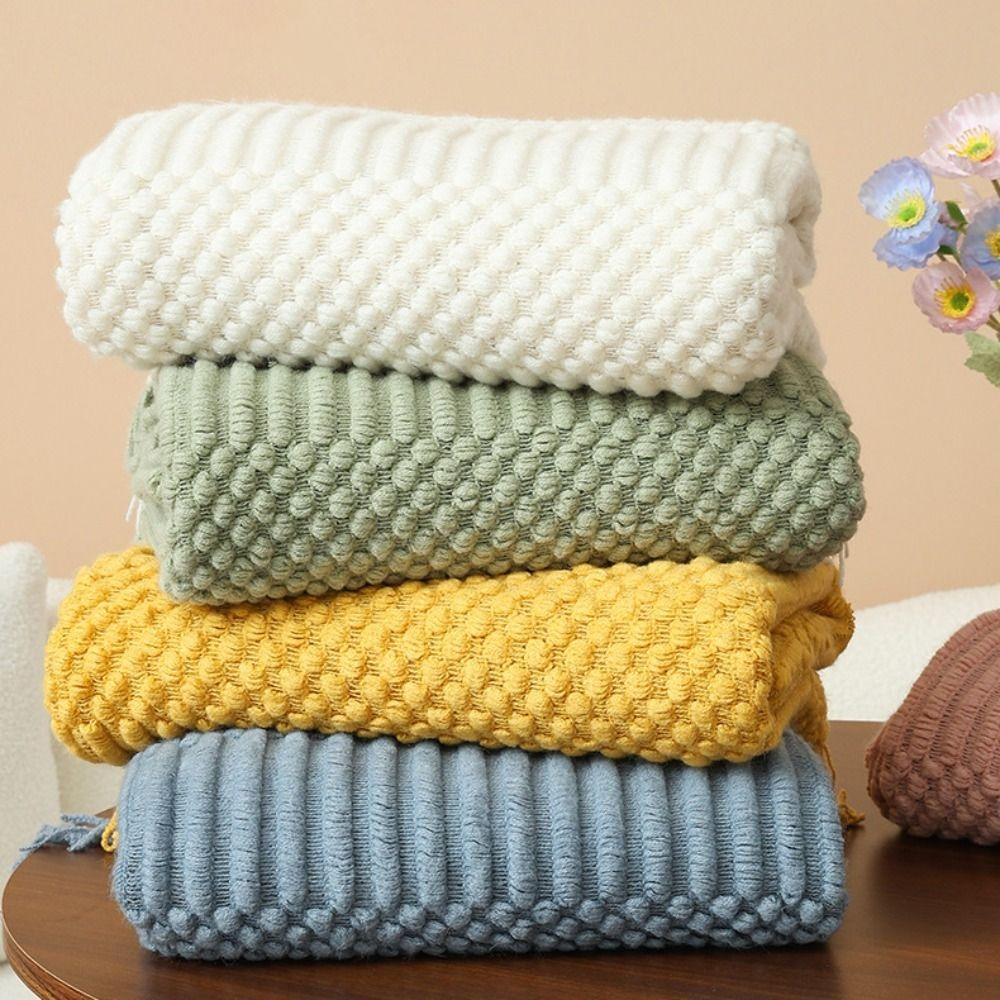 Soft Nordic Knitted Blanket Breathable Nap Blanket Universal Sofa Plaid Blanket Office