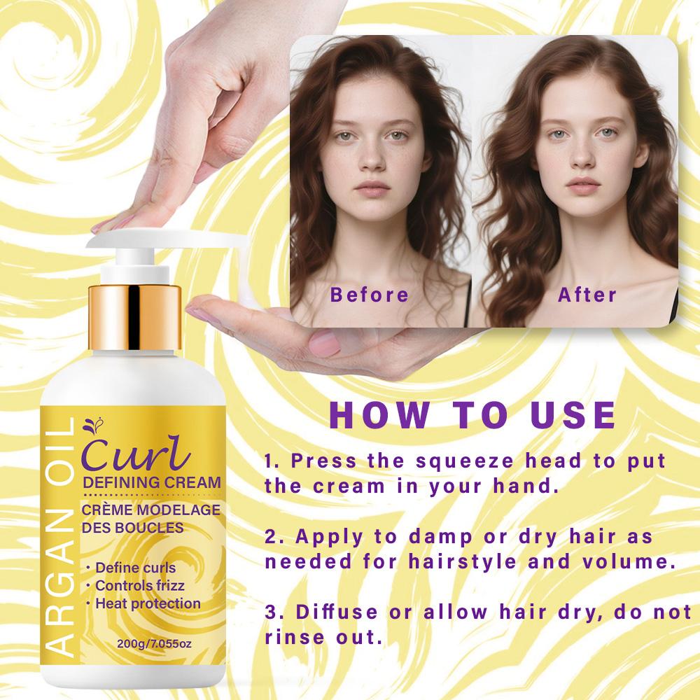 Cremă definire bucle-Condiționează, Hidratează, Controlează electrizarea-Potrivită pentru toate tipurile de păr, 200ml