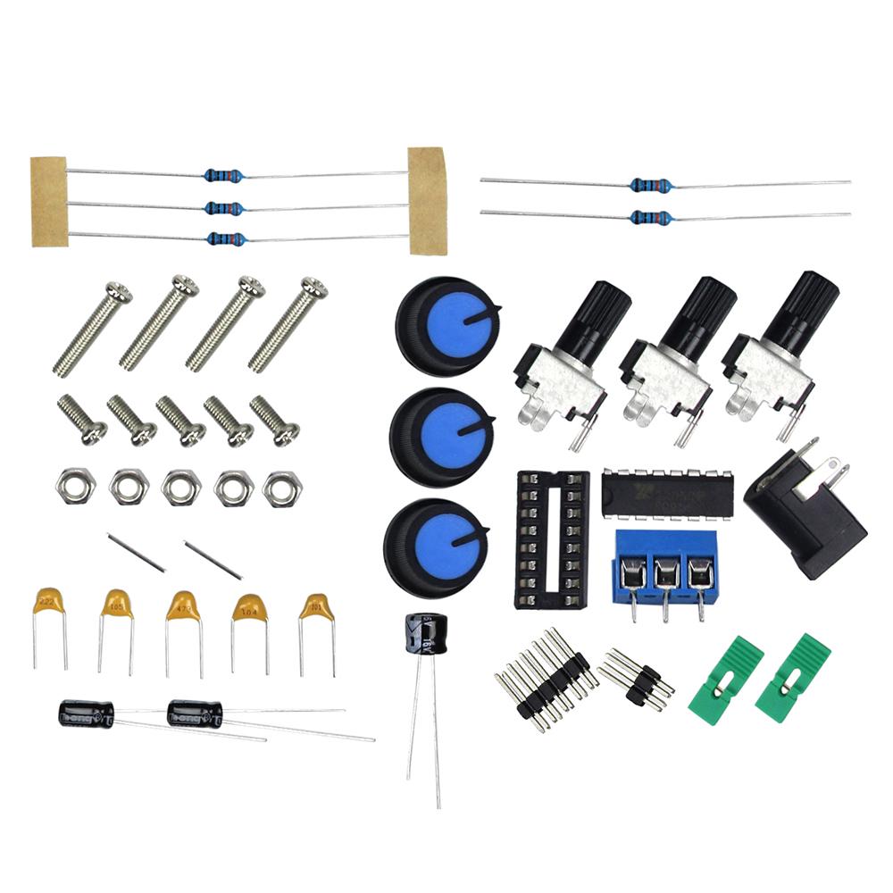 Function Signal Generator DIY Kit Sine/Triangle/Square Output 1Hz-1MHz Signal Generator Adjustable Frequency Amplitude XR2206