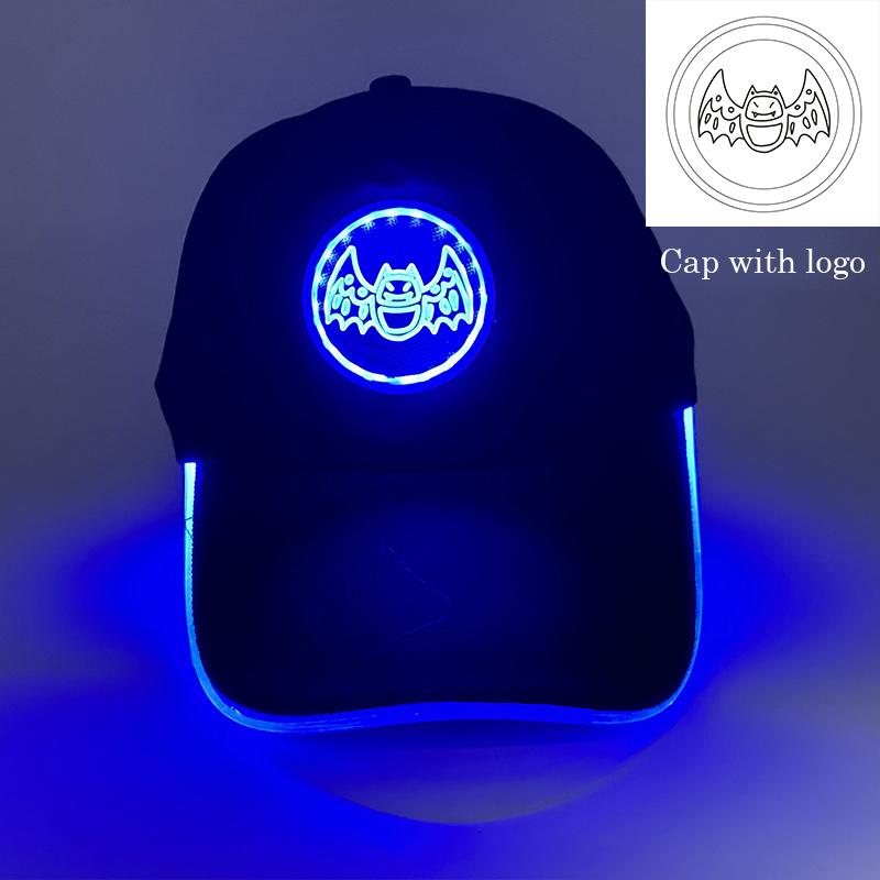 Wholesale Baseball Caps Night Glow Light Cap Boys Girls Fashion Headwear Costumes Accessory Caps Hats