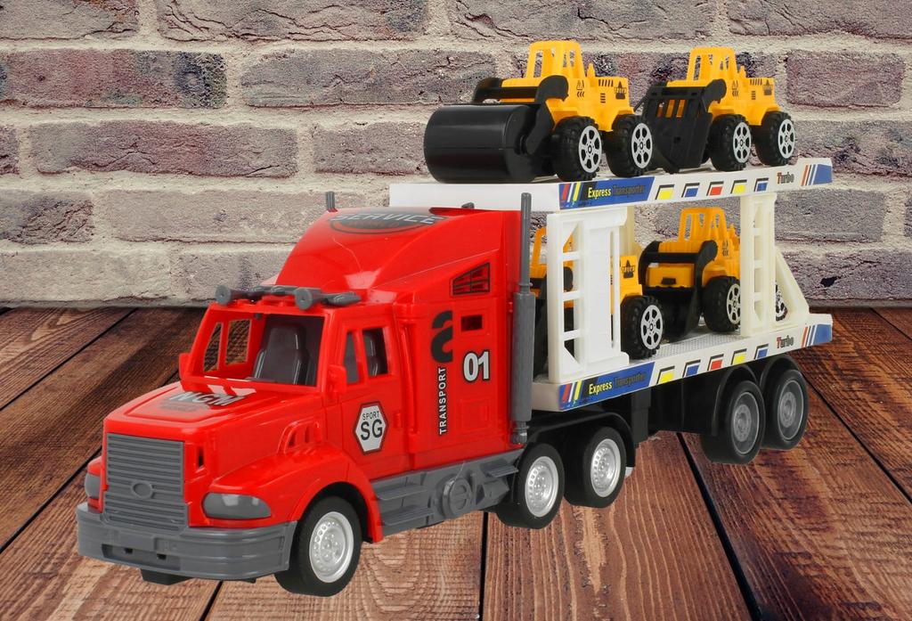 [PACZB][5] Large RC Truck + 4 Construction Vehicles (U953 + 5x B17) U953Z