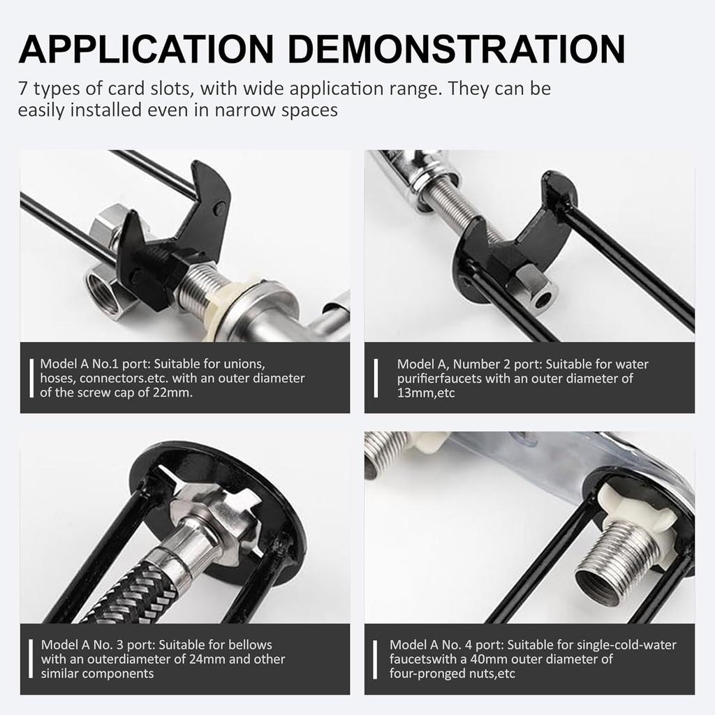 Multifunctional Basin Wrench – Professional Sink Faucet Tool for Tight Spaces, Under Sink Plumbing Repair for Kitchen & Bathroom