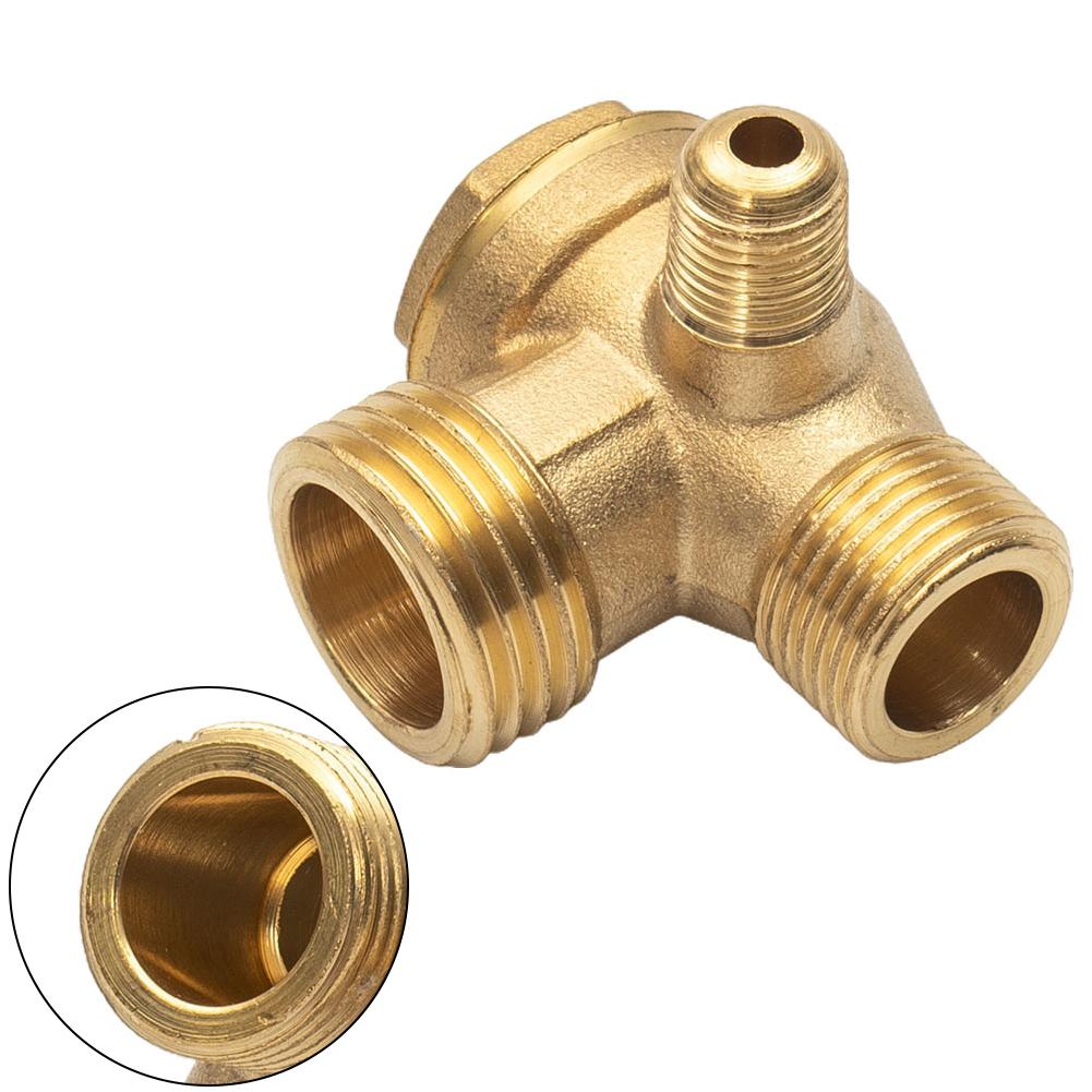 1 stücke Luft Kompressor 3-Port Messing Gewinde Überprüfen Ventil Connector Tools
