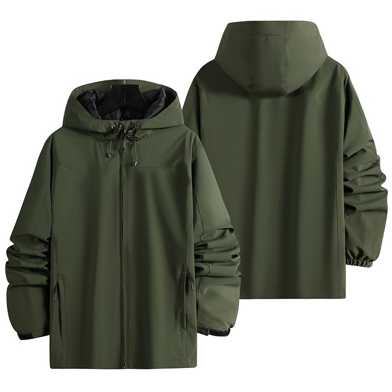 Man Black Windbreaker Windproof Waterproof for Spring Autumn Zip Up Jacket Men's Streetwear Bomber Clothes OverSize 4XL 5XL