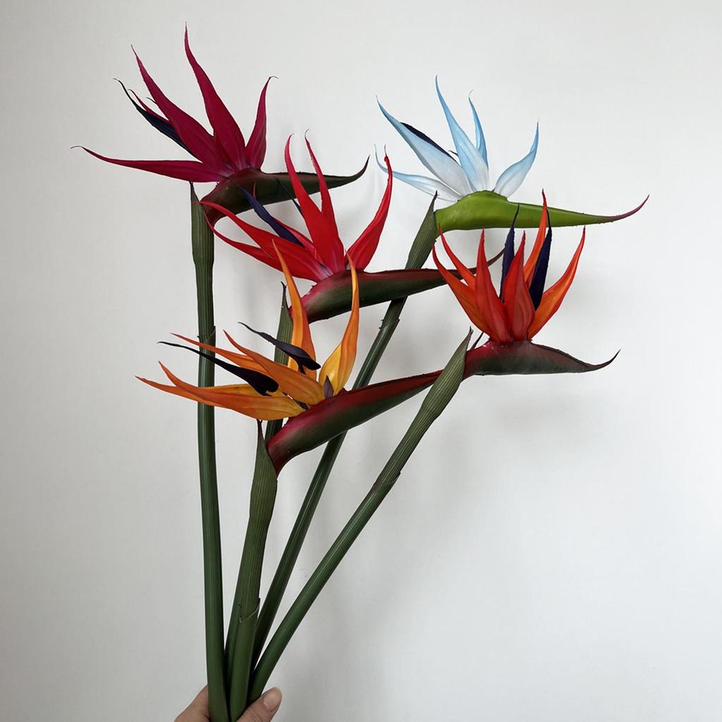 Fiore di Seta Uccello del Paradiso - Arredamento Premium per la Casa, Esposizione per Showroom, Oggetto di Scena per Fotografia