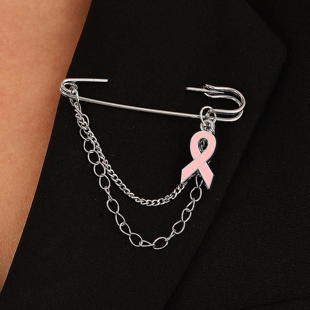 Kırmızı Kurdele Rozetli Meme Kanseri Farkındalık Kolyesi ve AIDS Önleme Bilekliği