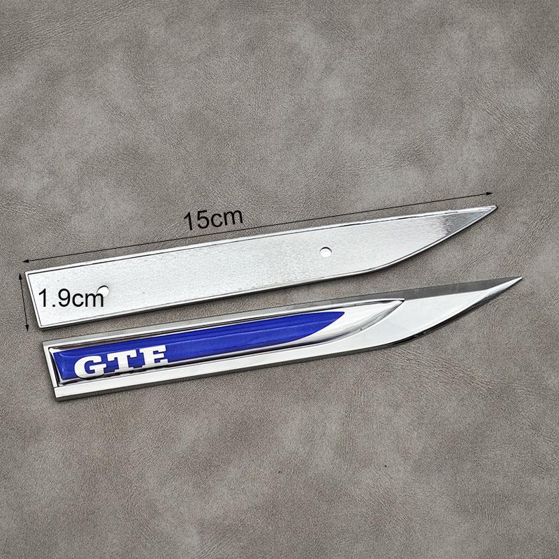 2Pcs/set Metal Blue GTE Logo Car Fender Side Badge Emblem for Volkswagen VW Golf GTE MK7 7 7.5 8 Passat B8 Sticker Accessories SO1