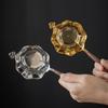 Portable Octagonal Lotus Leaf Cloud Tea Strainer Fine Mesh Alloy Tea Filter Chinese Traditional Vintage Tea Separator Tea Room