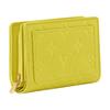 LOUIS VUITTON Portefeuille Comet Grain Cow Leather Wallet Women's Lemon M25709