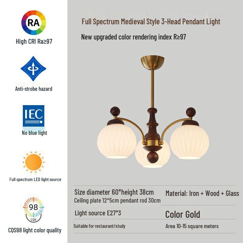 Винтажная французская люстра середины века: Ваби-саби светильник из массива дерева для гостиной/столовой Without Light Source