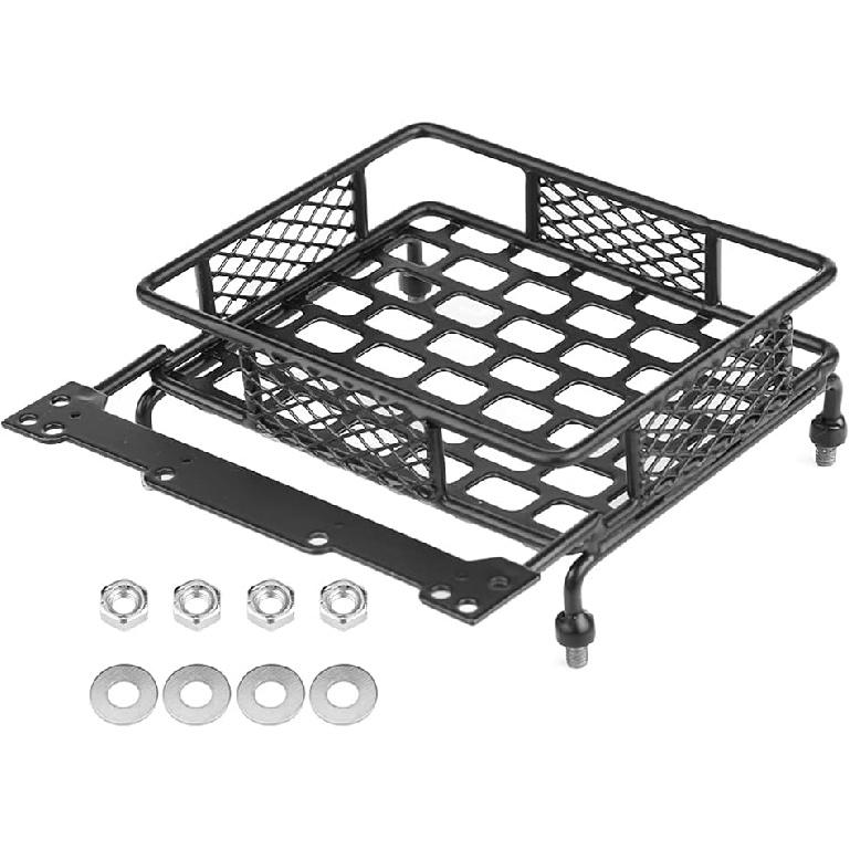 RC Roof Rack, Toy Roof Rack Black Steel Luggage Tray Roof Rack for 1/10 RC Crawler Car(S) Rc Truck Roof Rack 1 10 Rc Truck Roof Rack 1/10 Rc Truck