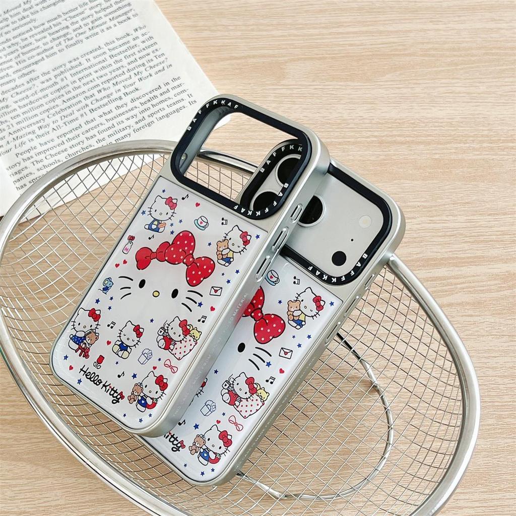 Anti-Drop Electroplated KT Cat Drip Glue Case for iPhone 14/13 Pro Max